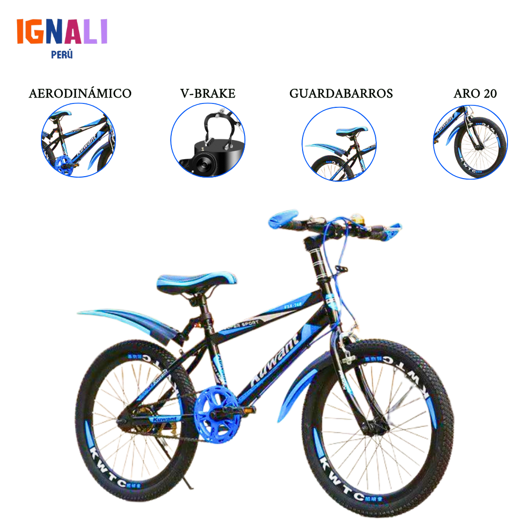 Bicicleta NITRO 20 Azul Neón