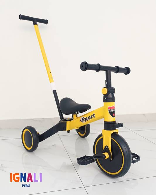 Triciclo 4 en 1 Amarillo