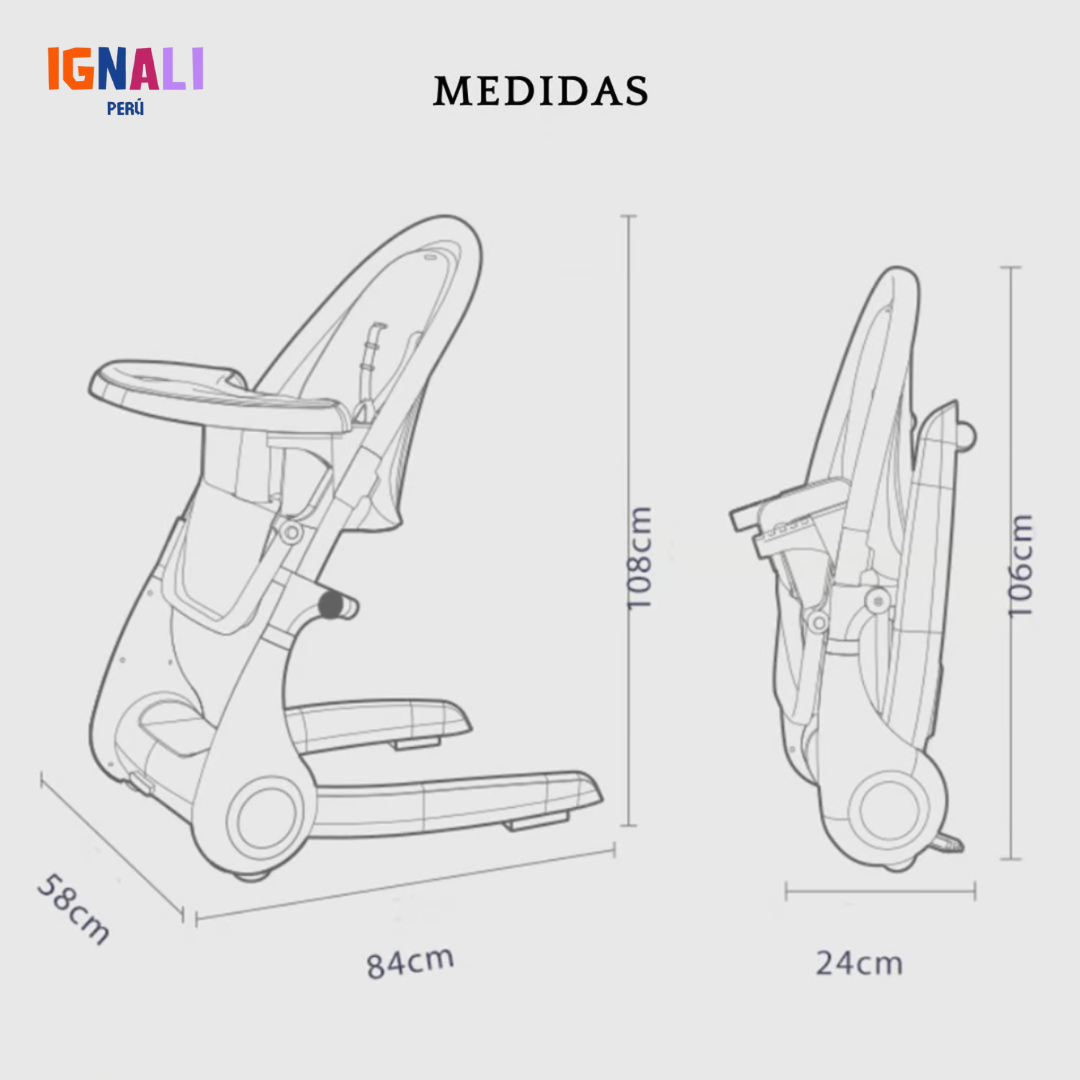 Silla de Comer 4 en 1 Premium Verde