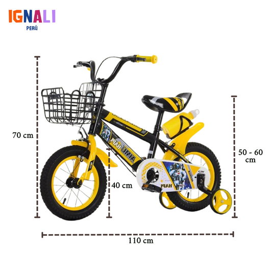 Bicicleta EVO 16 Amarillo Eclipse