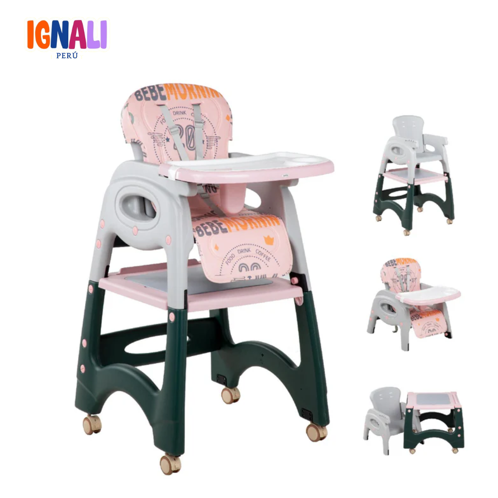 Comedor 5 en 1 Flexibebé Rosado
