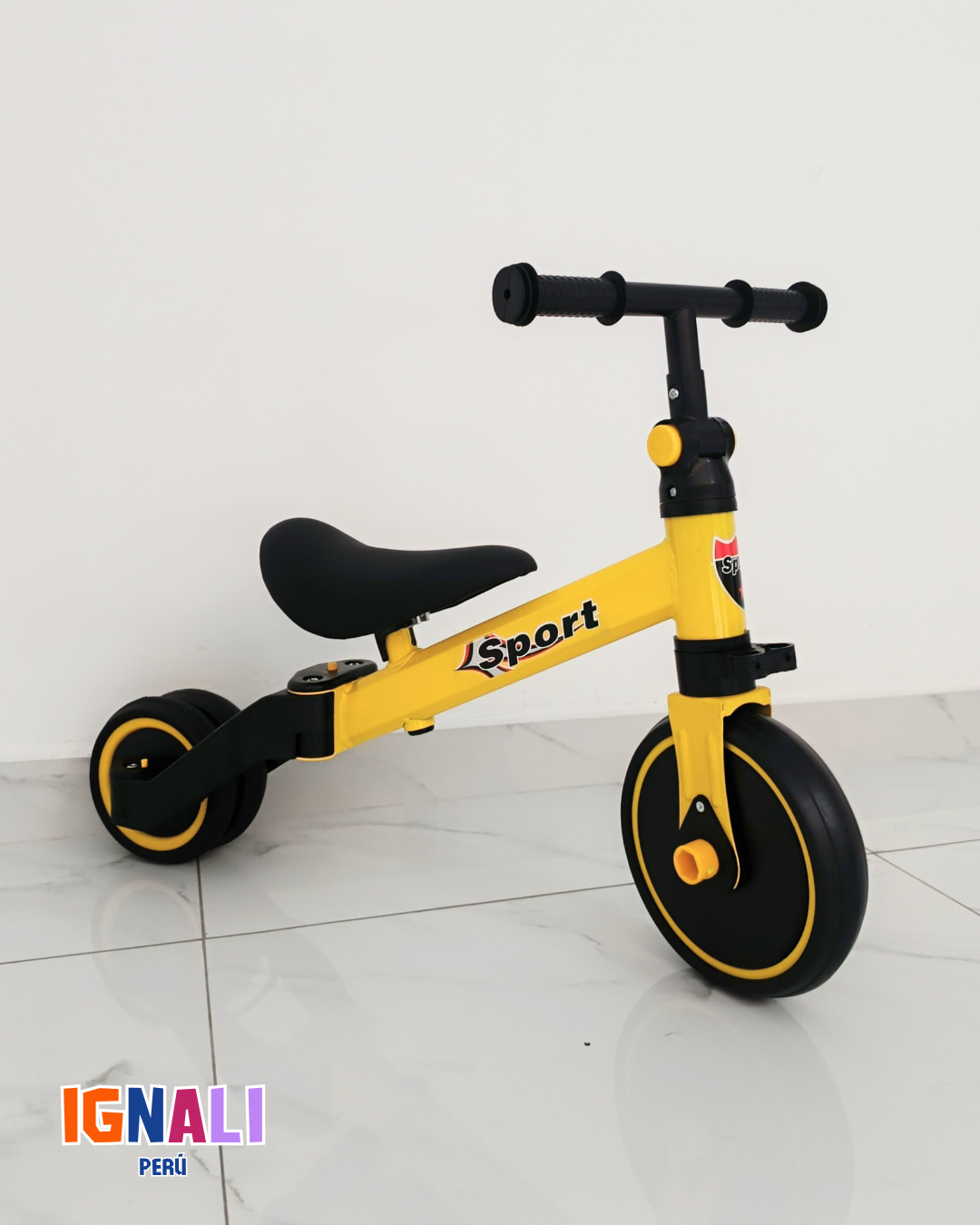 Triciclo 4 en 1 Amarillo