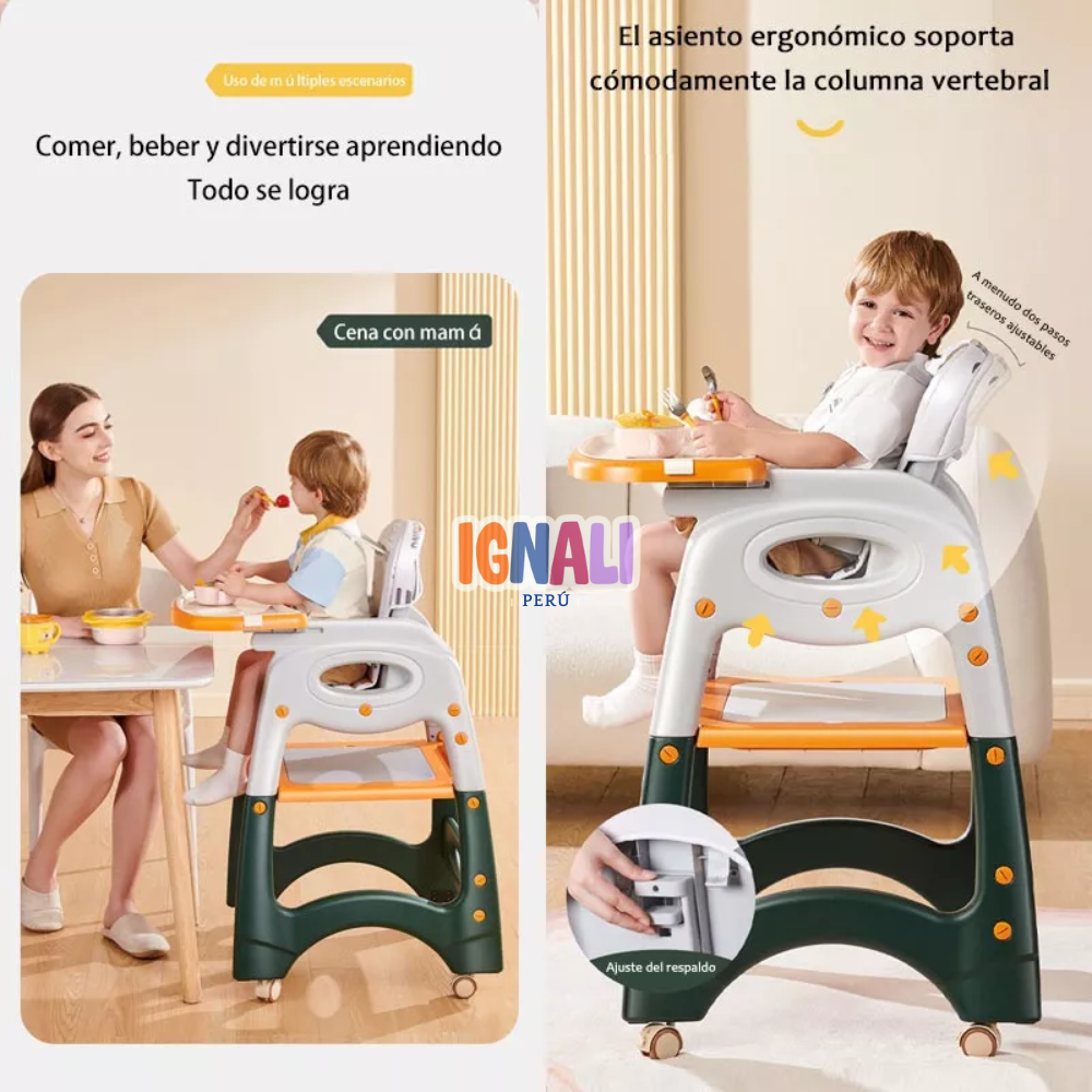 Comedor 5 en 1 Flexibebé Rosado