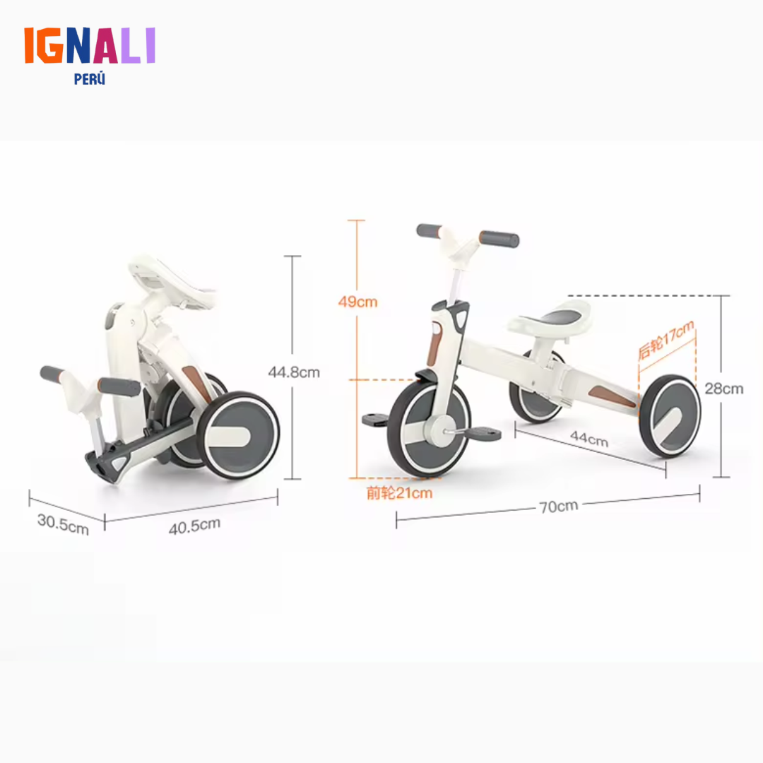 Triciclo 4 en 1 Premium Azul