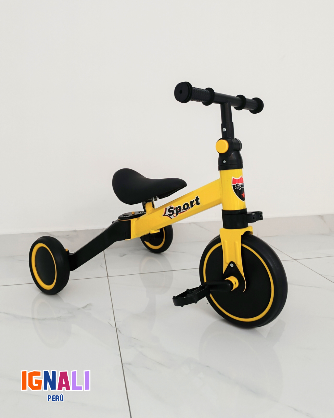 Triciclo 4 en 1 Amarillo