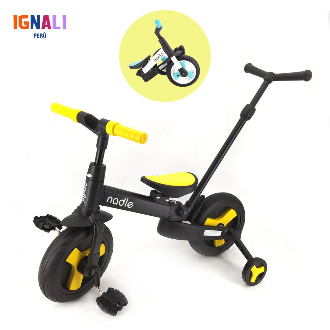 Triciclo Multifunción Premium Amarillo