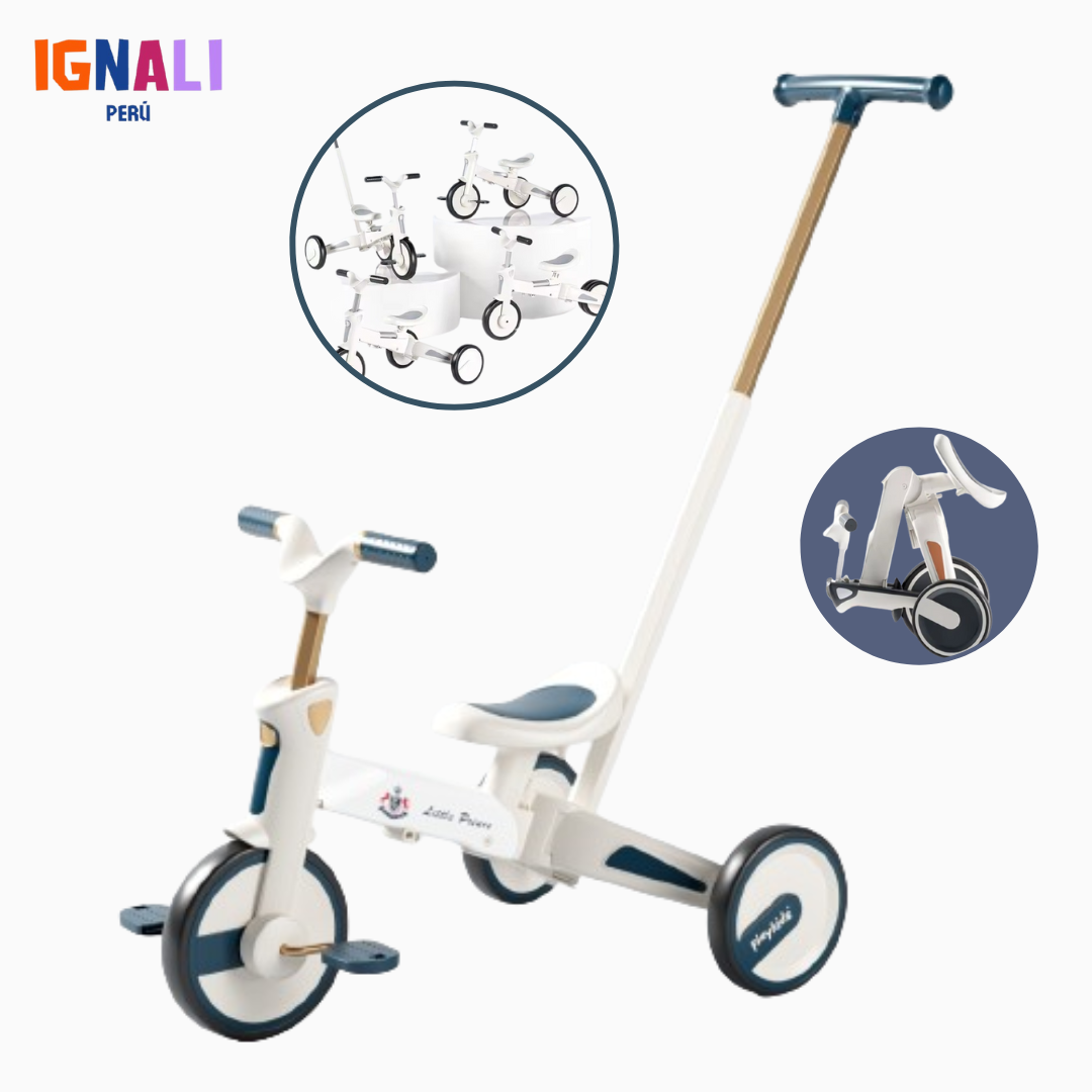 Triciclo 4 en 1 Premium Azul